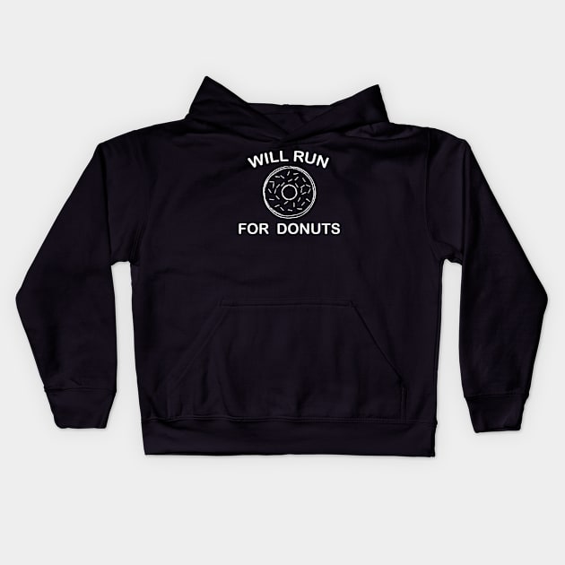 Will run for donuts Kids Hoodie by TheMoonlitPorch